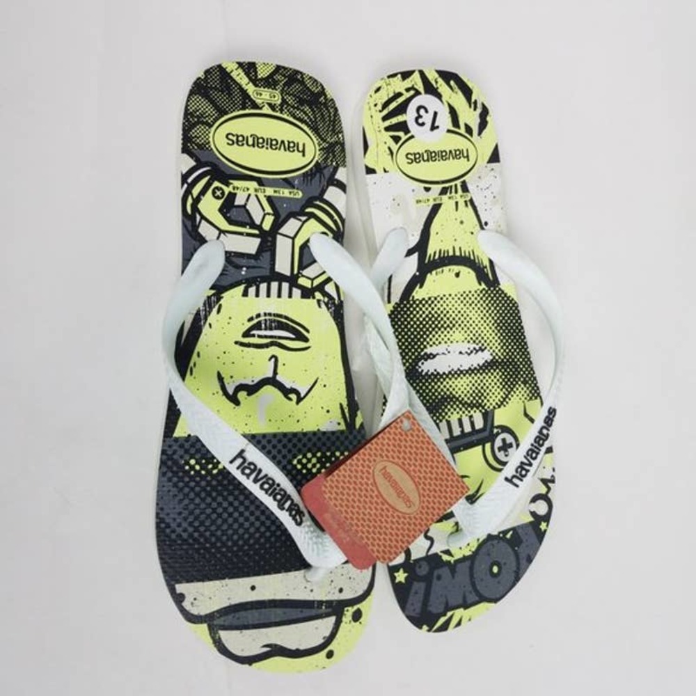 Men's Havaianas Cartoon Character Flip Flops Sandals Dorm Beach Size 13 NWT - Picture 3 of 4